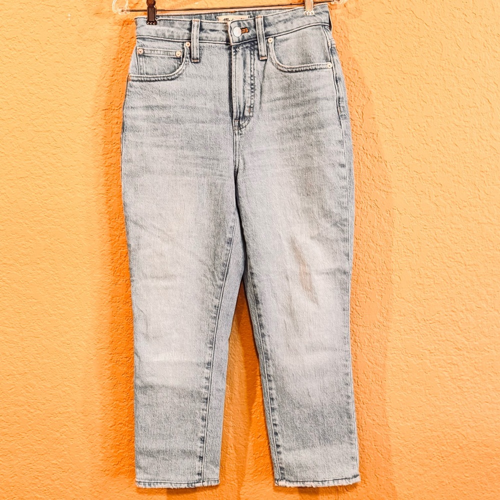 Madewell Curvy Perfect Vintage Jean Light Wash size 24 High Waist Crop Straight